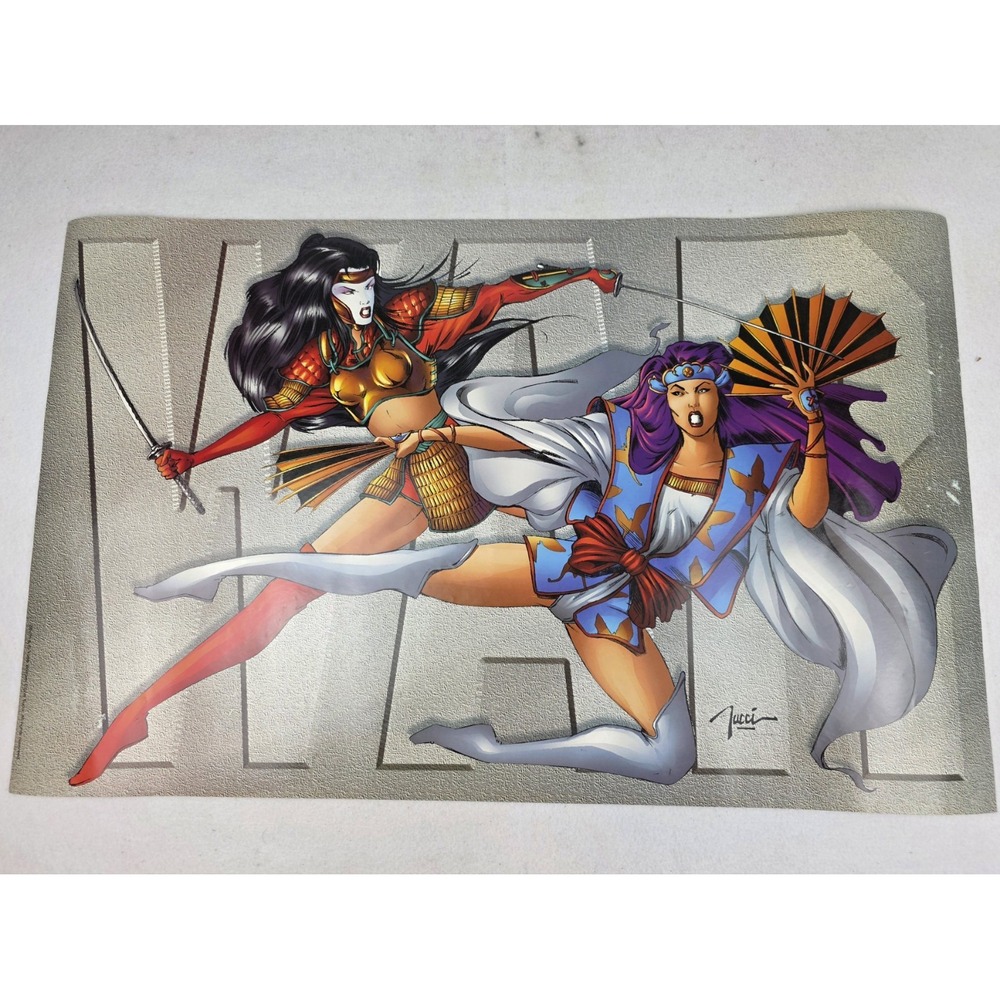 Vintage 1996 Shi vs Tomoe WAR Poster 22x34 Crusade Comics William Elliott Tucci